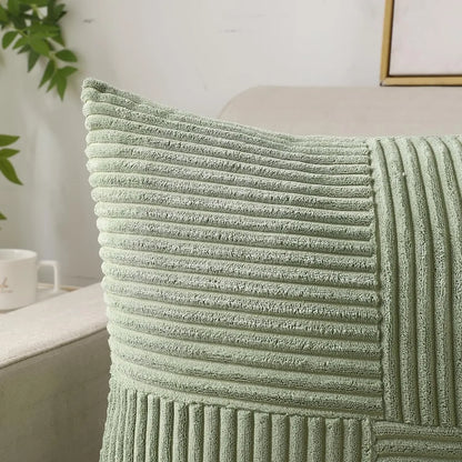 Corduroy Elegance Cushion Covers (Set of 2) — Soft Texture, Timeless Style