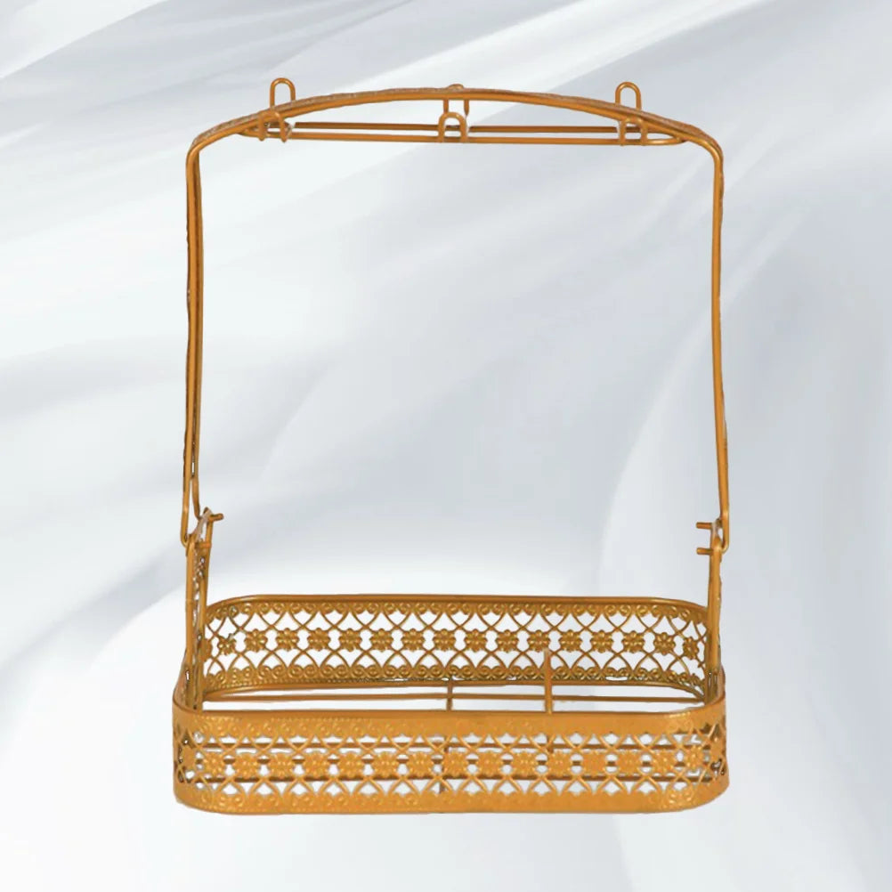 6-Hook Wrought Iron Mug Organizer Rack