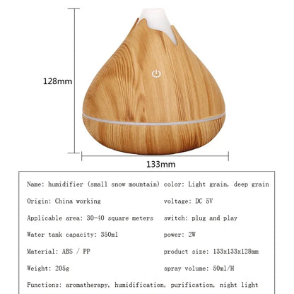350 ml Wood-Grain Aroma Diffuser