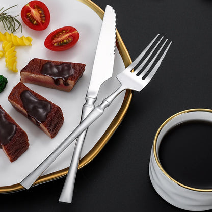 Classic Silver 24-Piece Stainless Steel Cutlery Set