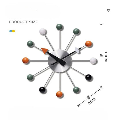 13-Inch Silent Pop-Color Modern Wall Clock
