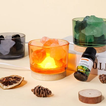 Luminária Decorativa com Cristais Naturais