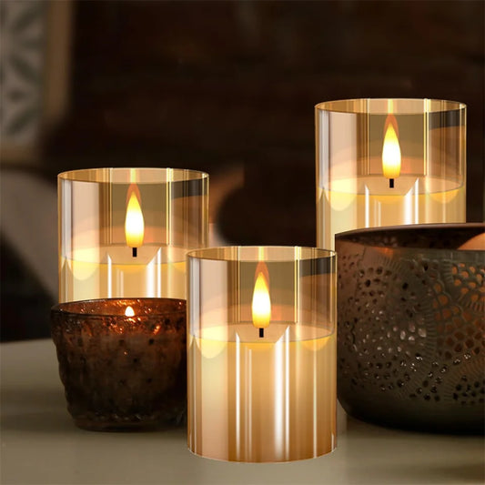 Flameless LED Wax Candles with Remote & Timer