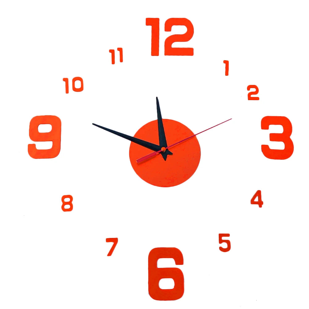 Modern 3D Mirror DIY Wall Clock