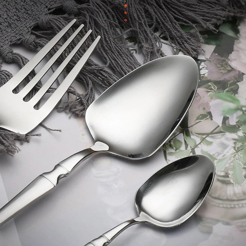 Classic Silver 24-Piece Stainless Steel Cutlery Set