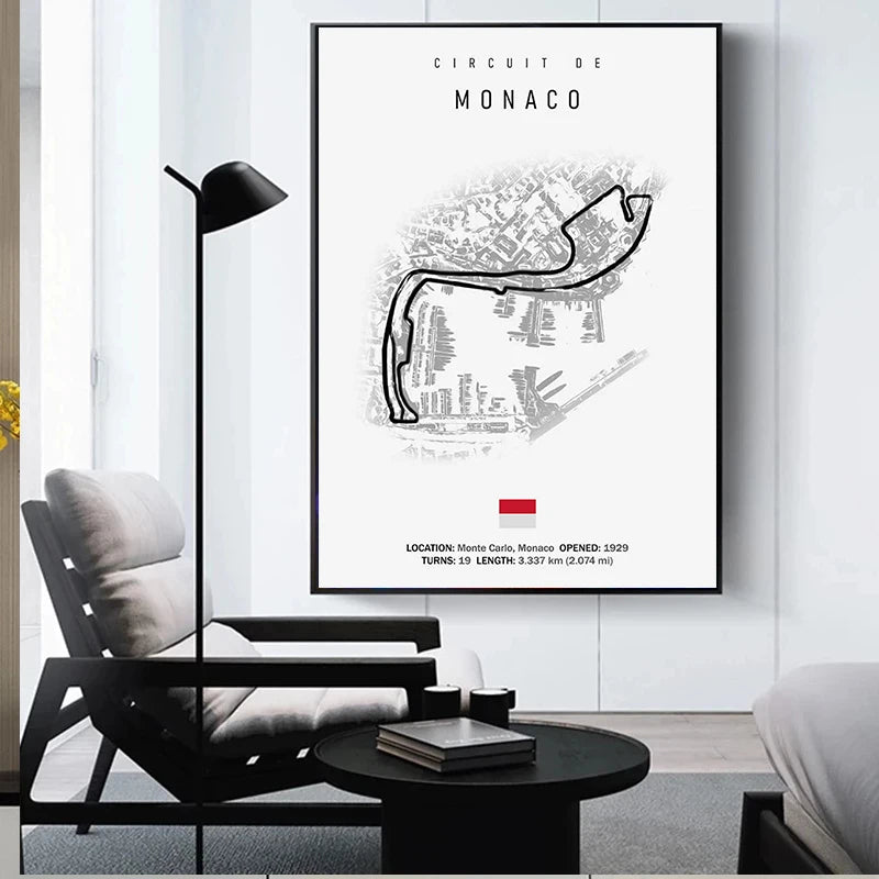 Vintage F1 Circuit Canvas Print