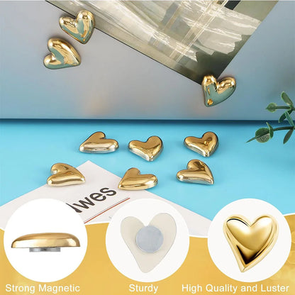 Magneti da Frigorifero a Cuore – Set Decorativo da 12 Pezzi