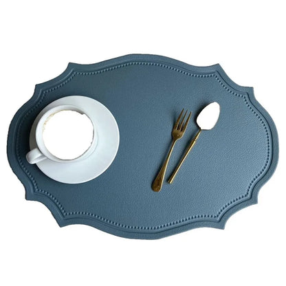 Faux Leather Oval Placemat Set
