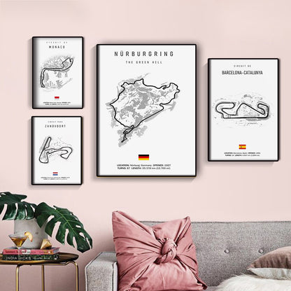 Vintage F1 Circuit Canvas Print