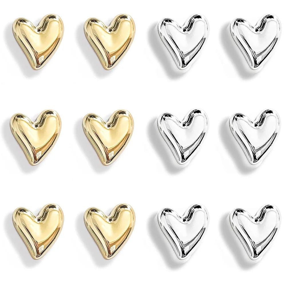 Magneti da Frigorifero a Cuore – Set Decorativo da 12 Pezzi
