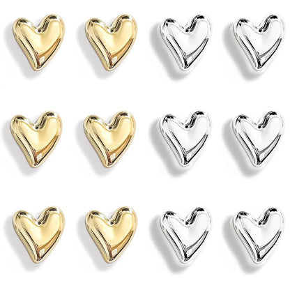 Magneti da Frigorifero a Cuore – Set Decorativo da 12 Pezzi