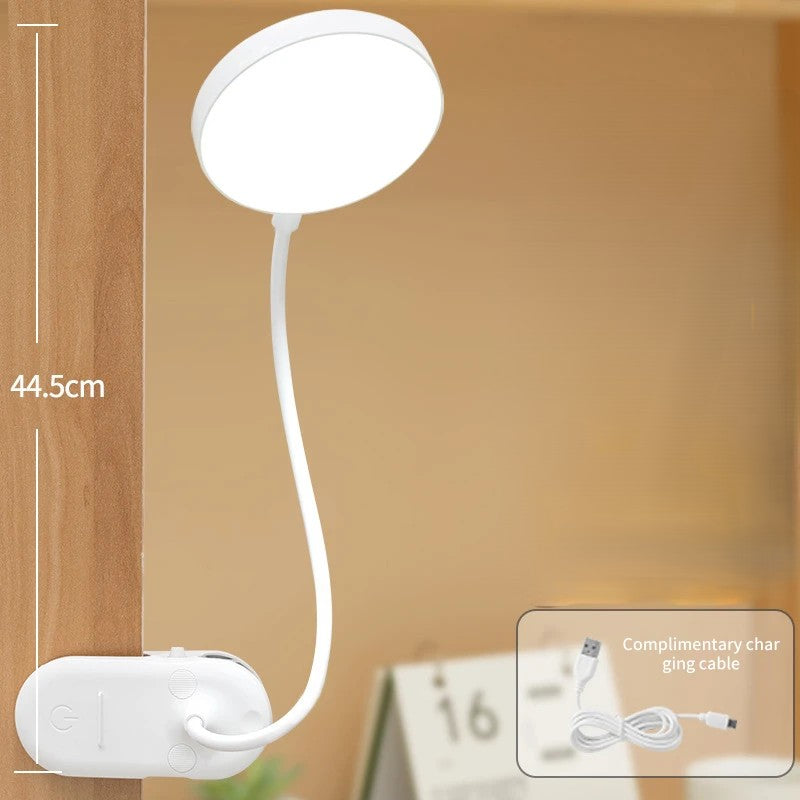 LED Clip Desk Lamp with USB Rechargeable & Touch Dimming