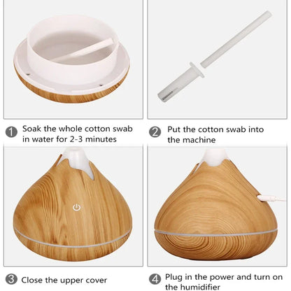 350 ml Wood-Grain Aroma Diffuser