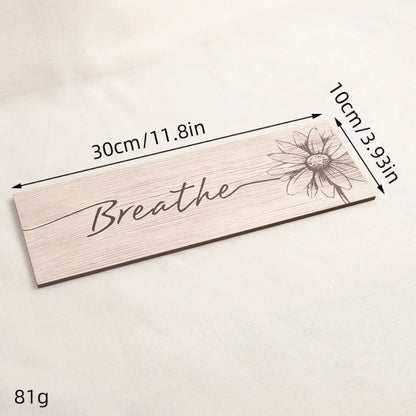 Wooden Floral Wall Art – Set of 4 Decorative Hanging Signs