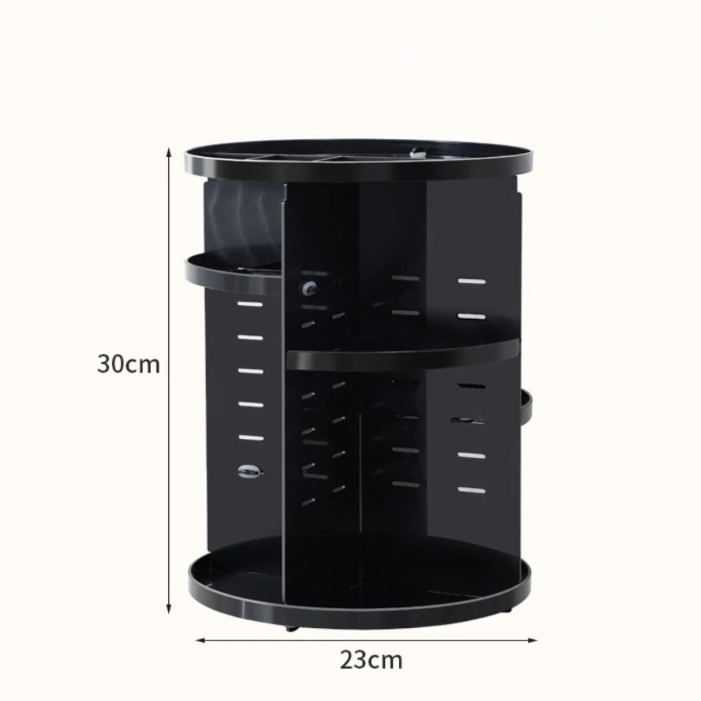 360° Rotating Acrylic Makeup & Skincare Organizer Carousel