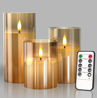 Flameless LED Wax Candles with Remote & Timer