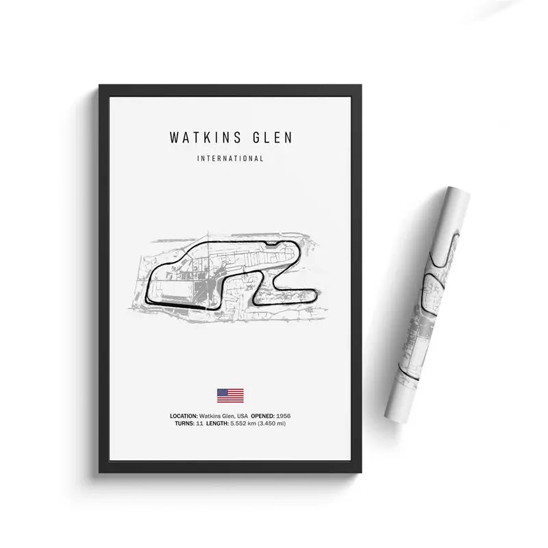 Vintage F1 Circuit Canvas Print