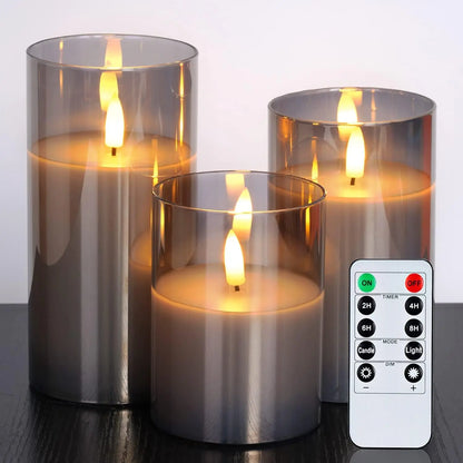 Flameless LED Wax Candles with Remote & Timer