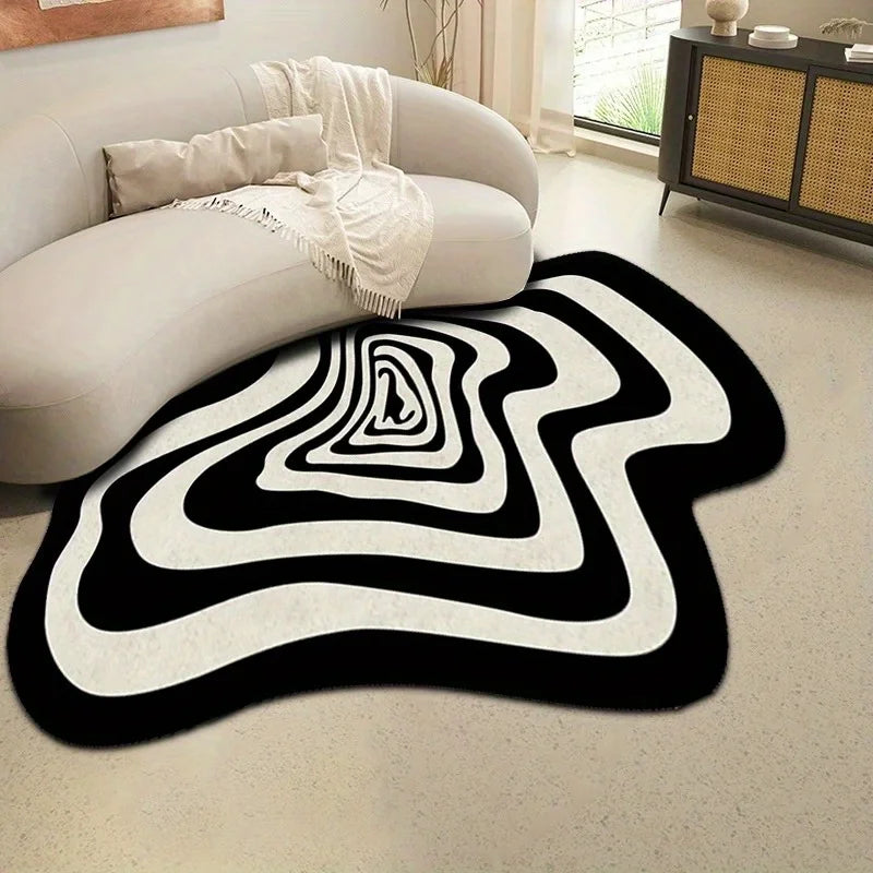 Modern Abstract Wave Rug – Bold, Artistic & Ultra-Soft