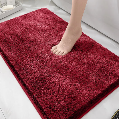 Plush Microfiber Non-Slip Bathroom Mat Set