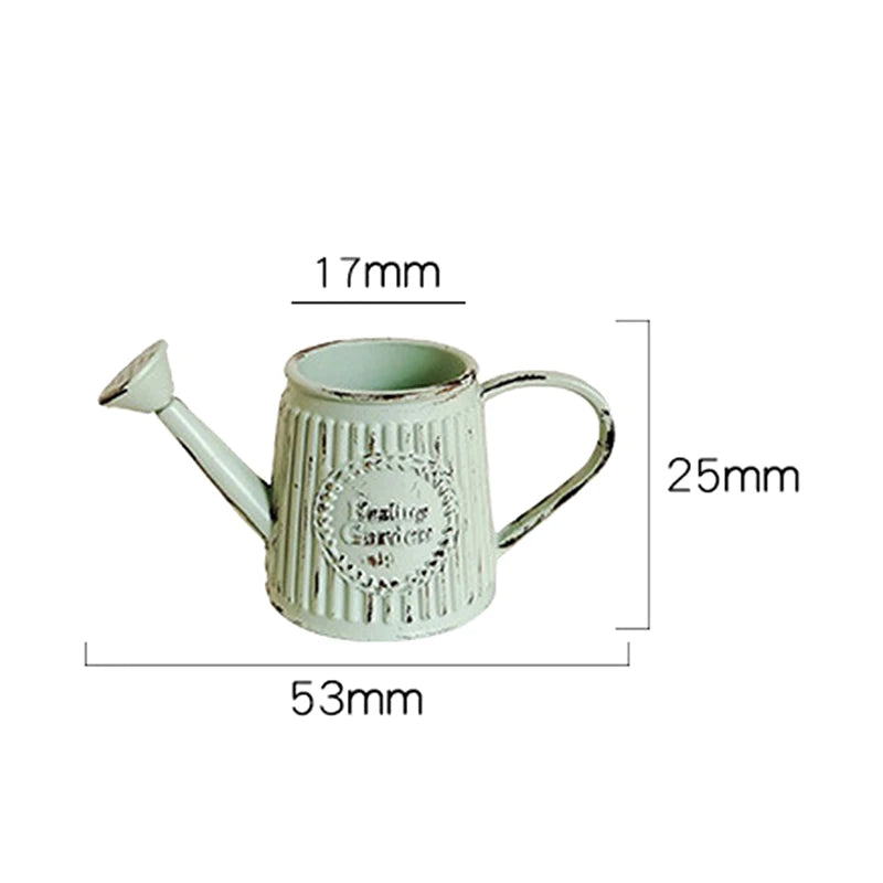 Retro Mini Coffee Pot Alloy Flower Vase
