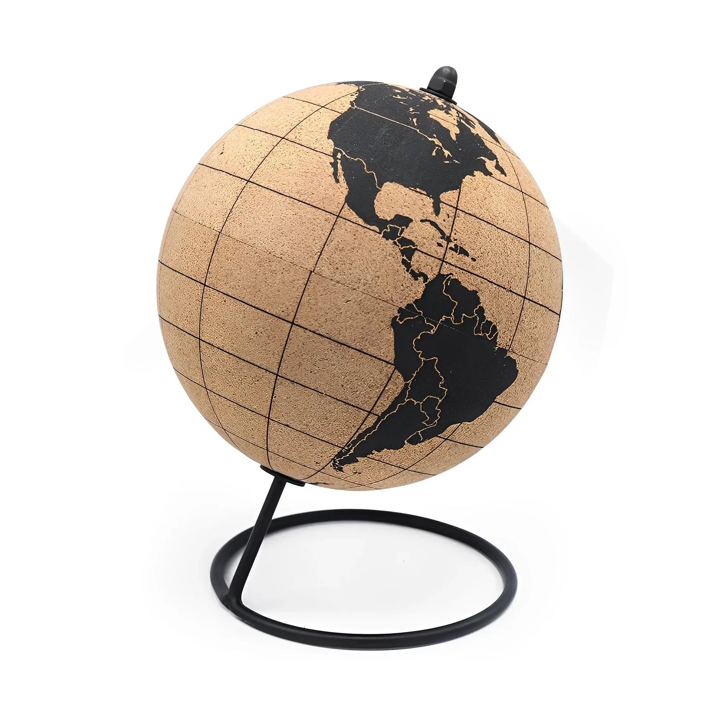 Aqumotic Cork Globe Message Board with Stand