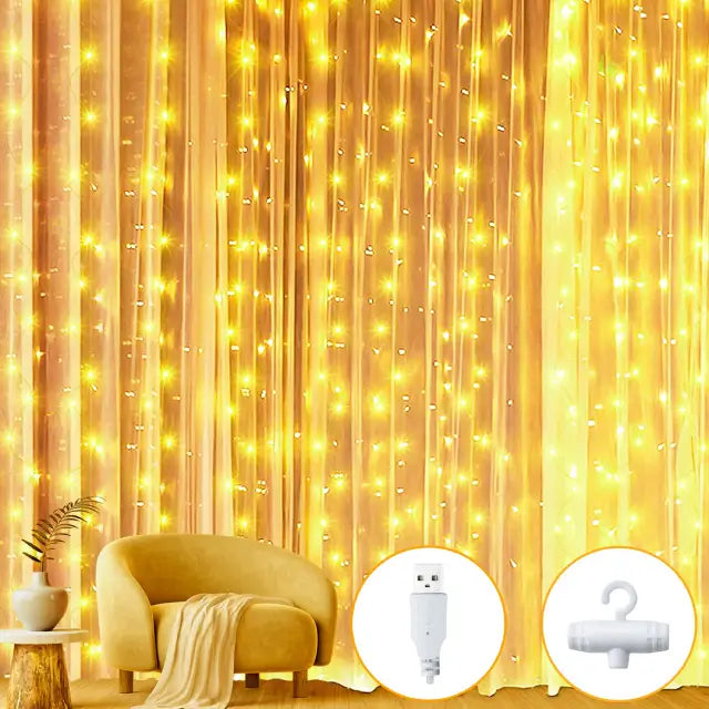 LED Curtain Fairy Lights with Remote Control — Transform Any Space Into Magic